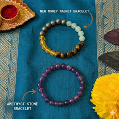 Money Magnet Fusion Band + Amethyst Serenity Bracelet Combo – Amplify Wealth & Peace ✨💰💜 + Free Mysterious Gift 🎁