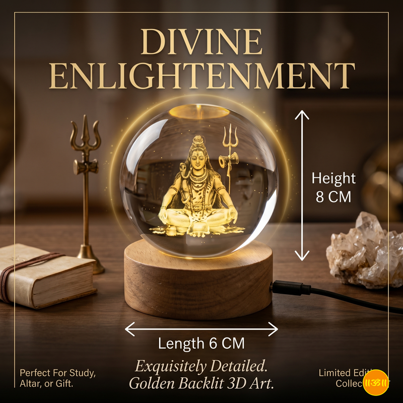 🕉️ 3D Meditation Shiva Crystal Lamp