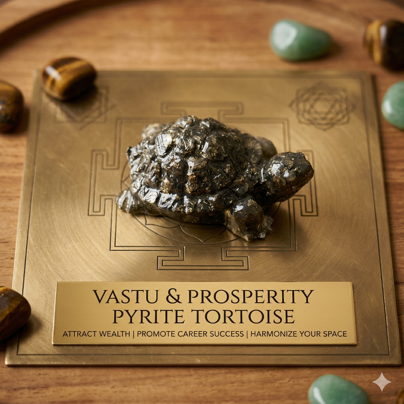 🐢 Vastu & Prosperity Pyrite Tortoise & Metal Dhan Yog Bracelet