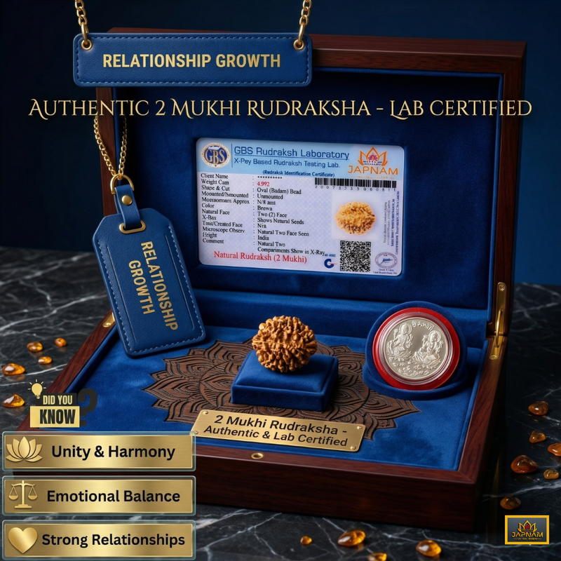 rokiharu　2商品まとめ 2 Mukhi Rudraksha (Original & Lab Certified) + 🎁 Gift – Laxmi Ji
