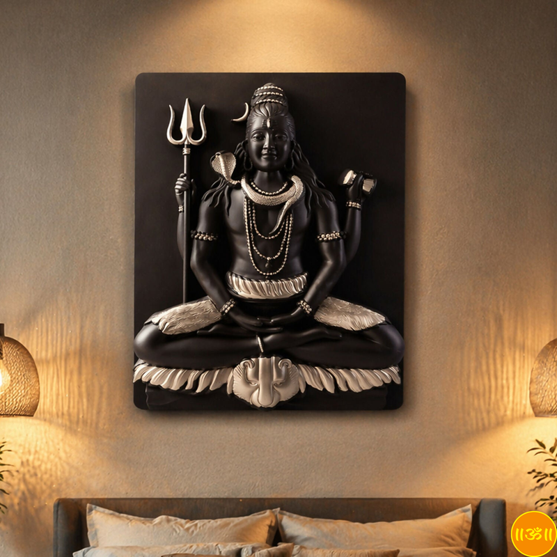 🕉️ Lord Shiva Meditating 3D Wall Art Frame 🖼️