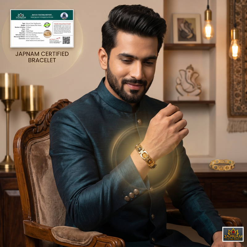 Metal Golden Dhan Yog Bracelet (Lab certified)