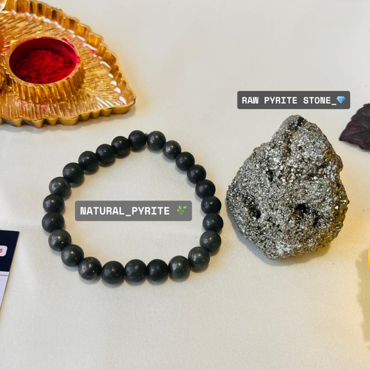 💎 Raw Natural Pyrite Stone Cluster (80–120 GM) + Choice of Bracelet (Money Magnet OR Natural Pyrite) – Lab Certified