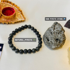 💎 Raw Natural Pyrite Stone Cluster (80–120 GM) + Choice of Bracelet (Money Magnet OR Natural Pyrite) – Lab Certified