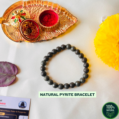 📿 7 Mukhi Rudraksha + Natural Pyrite Bracelet Combo (Lab-Certified) + 🎁 Mysterious Gift