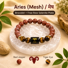 ♈ Zodiac Sign Bracelet – All 12 Signs | ✨ Energized Gemstone Bracelet (Authentic & Lab certified)