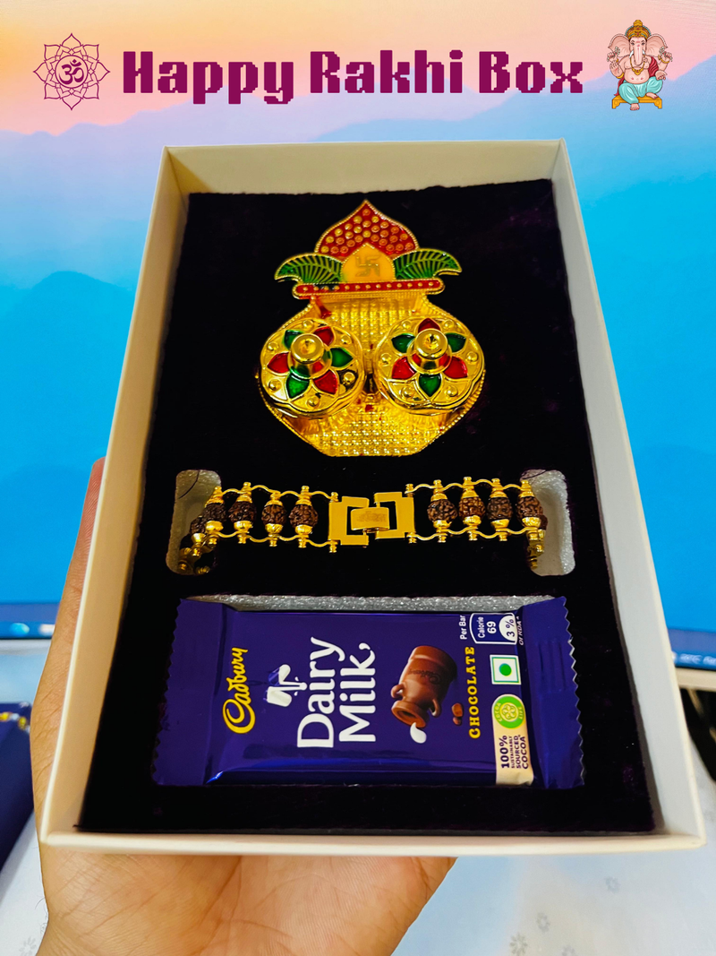 Modern Rakhi For Dear Brother OR Bhai-Bhabhi - Happy Rakhi [Combo Offer - Total 2 Piece Rakhi!!]