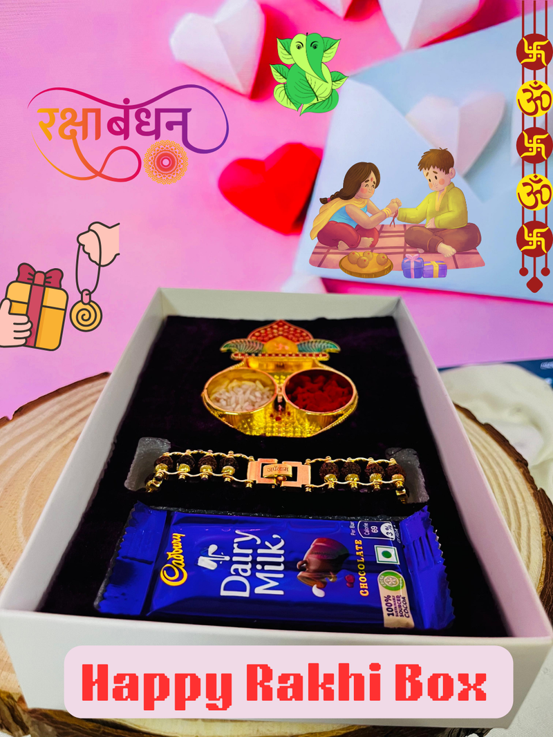 Modern Rakhi For Dear Brother OR Bhai-Bhabhi - Happy Rakhi [Combo Offer - Total 2 Piece Rakhi!!]