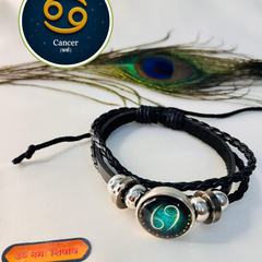 🪐Zodiac Leather Bracelet – Personalised Style & Celestial Energy🌌