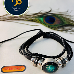 🪐Zodiac Leather Bracelet – Personalised Style & Celestial Energy🌌