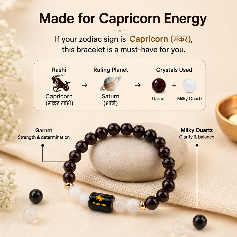 ♈ Zodiac Sign Bracelet – All 12 Signs | ✨ Energized Gemstone Bracelet (Authentic & Lab certified)