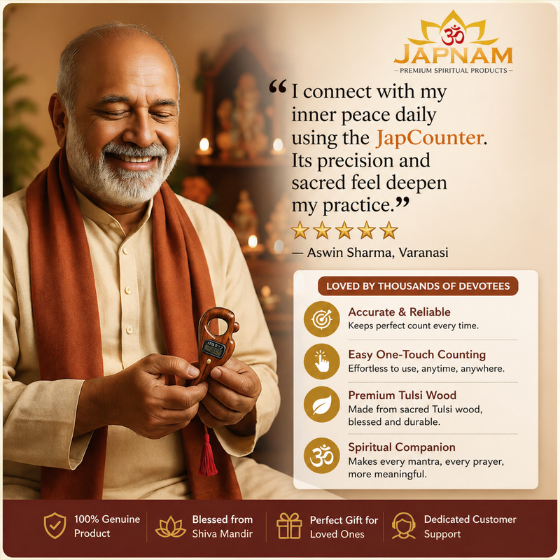 🕉️ Digital Tulsi OM Jaap Counter (Blessed From Shiva Mandir)