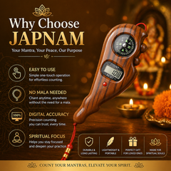 🕉️ Digital Tulsi OM Jaap Counter (Blessed From Shiva Mandir)