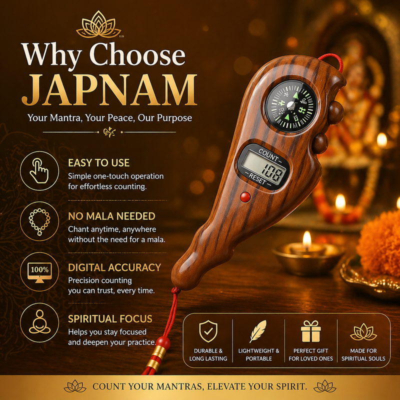 🕉️ Digital Tulsi OM Jaap Counter (Blessed From Shiva Mandir)