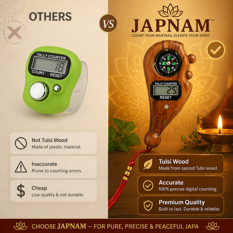 🕉️ Digital Tulsi OM Jaap Counter (Blessed From Shiva Mandir)