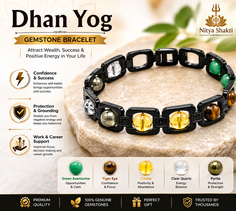 Siddh Metal Dhan Yog Bracelet (Lab Certified) – Black