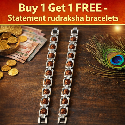Buy 1 Get 1 FREE – Statement Rudraksha Bracelets