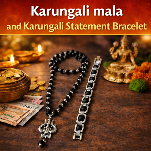 Karungali mala & Karungali statement Bracelet (Lab certified)