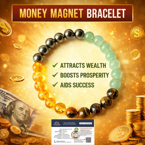 (Lab Certified) - Money Magnet Fusion Band + Free Laxmi Coin 🎁