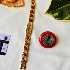 ✨ Elegant Om Rudraksha Gold-Plated Bracelet - (Anti-Tarnished & Authentic) + 🎁 Mysterious Gift