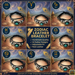🪐Zodiac Leather Bracelet – Personalised Style & Celestial Energy🌌