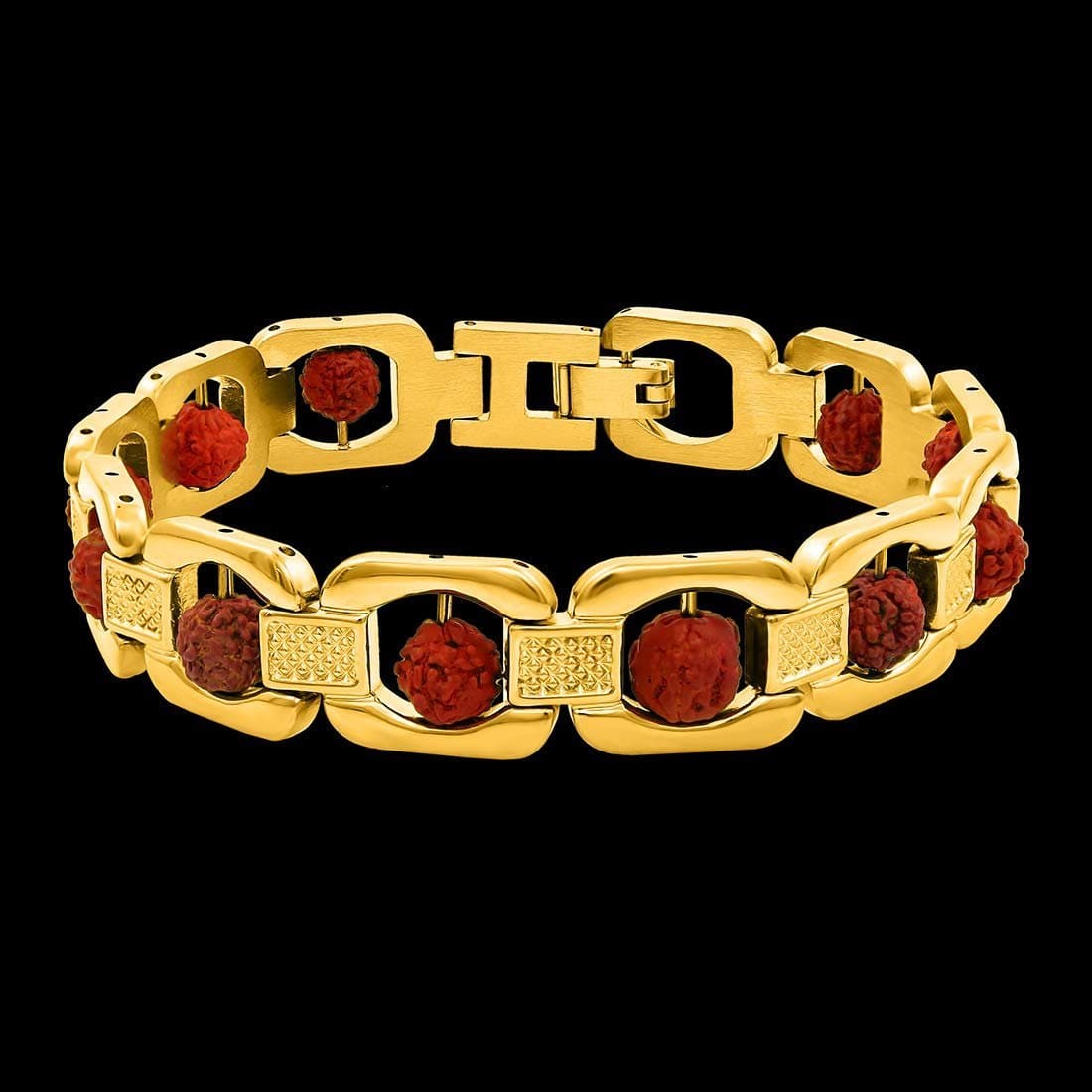 Gold Plated Essential 5 Mukhi Rudraksha Bracelet + Mysterious🎁Gift