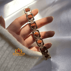 Gold Plated Essential 5 Mukhi Rudraksha Bracelet (Lab Certified) + Mysterious🎁Gift