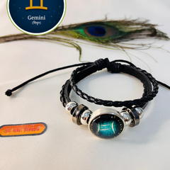🪐Zodiac Leather Bracelet – Personalised Style & Celestial Energy🌌