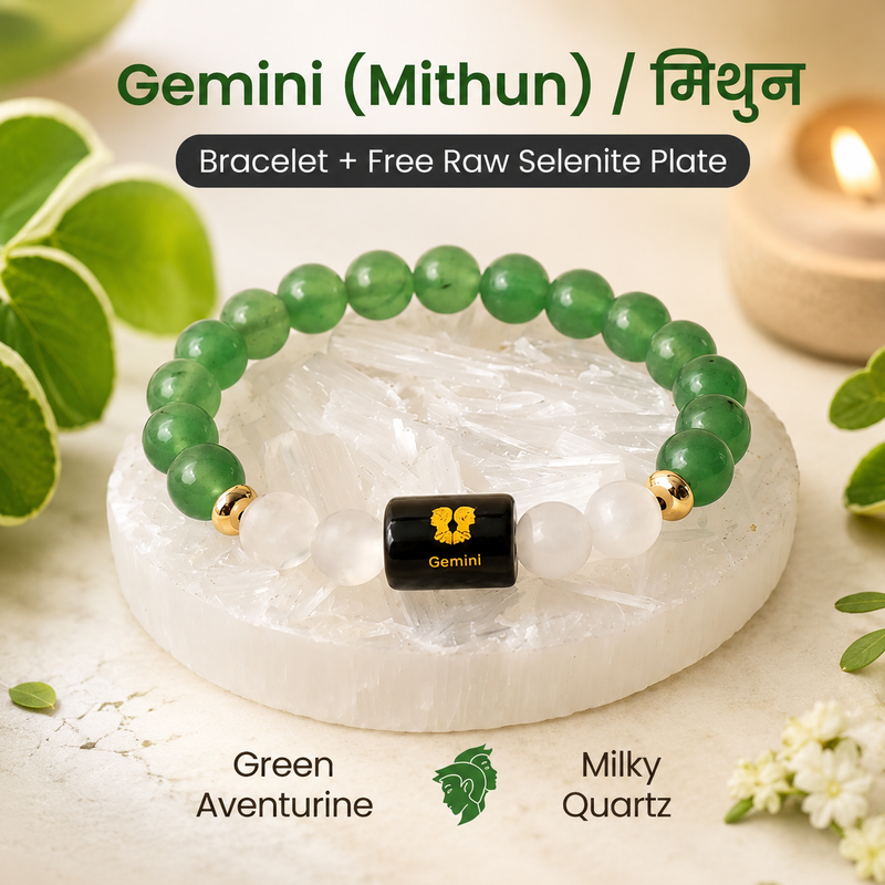 ♈ Zodiac Sign Bracelet – All 12 Signs | ✨ Energized Gemstone Bracelet (Authentic & Lab certified)