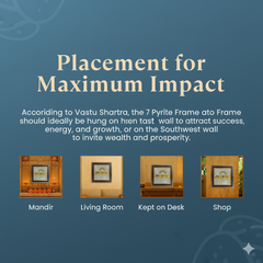 🕉️ Gayatri Mantra on Raw Pyrite Frame +  Gift [🔱Om Trishool Rudraksha Keyring] – [Energized