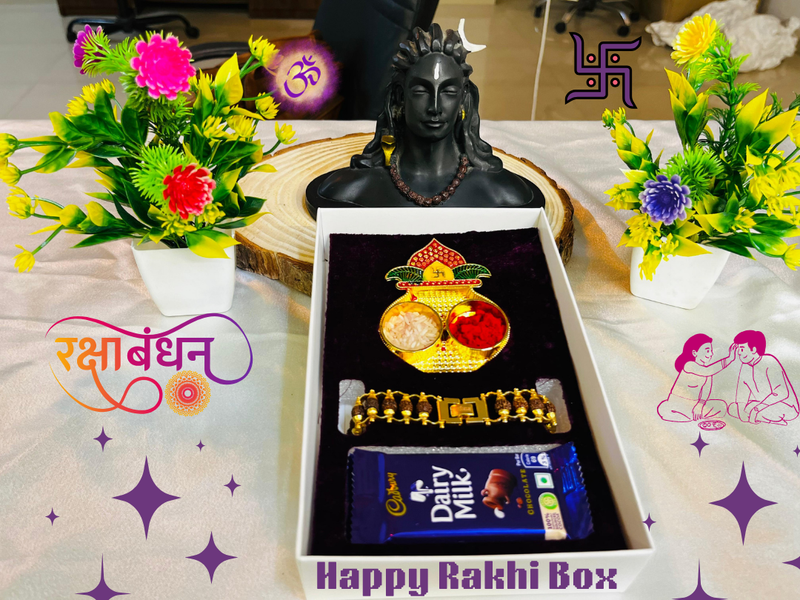 Modern Rakhi For Dear Brother OR Bhai-Bhabhi - Happy Rakhi [Combo Offer - Total 2 Piece Rakhi!!]