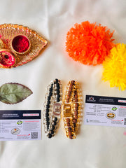 🌿 Divine Duo: Karungali + Rudraksha (5 Mukhi) Modern Bracelets Combo (Lab-Certified) 🔱✨