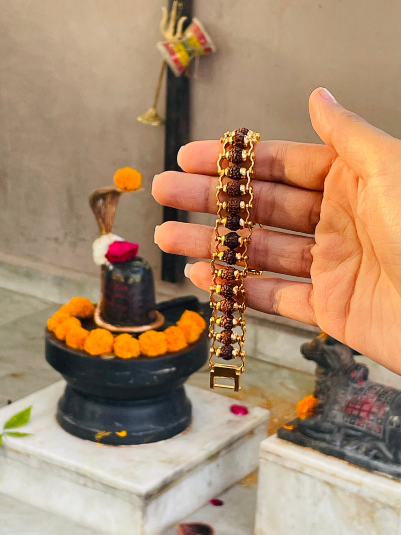 Original Natural Rudraksha Bracelet (5 Mukhi) - (Lab Tested)