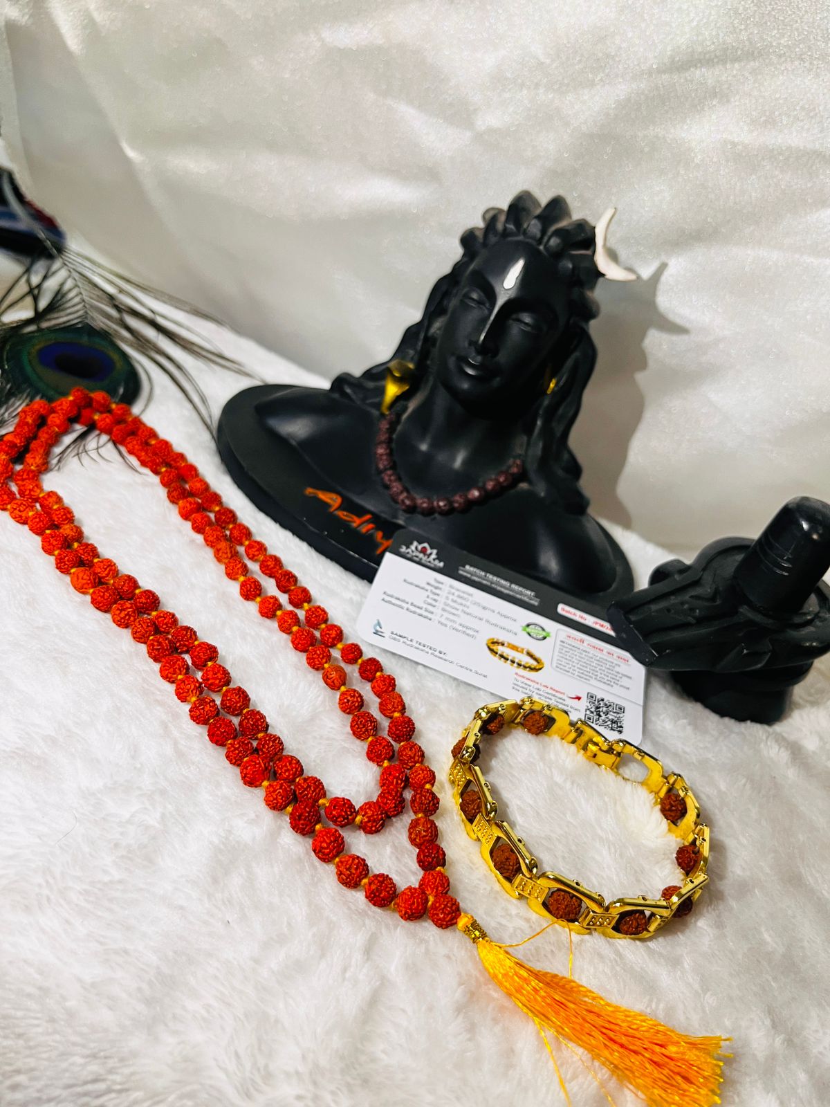 Original 5 Mukhi 108 Rudraksha Bead's Jaap Mala + Free Elegant Bracelet + Mysterious🎁Gift