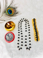 🌿 Silver-Plated Eternal Karungali Mala + bracelet combo (Lab certified) – Crafted from Authentic Ebony Wood 🌟 + 🎁 Free Laxmi Silver Plated Coin! 🖤✨
