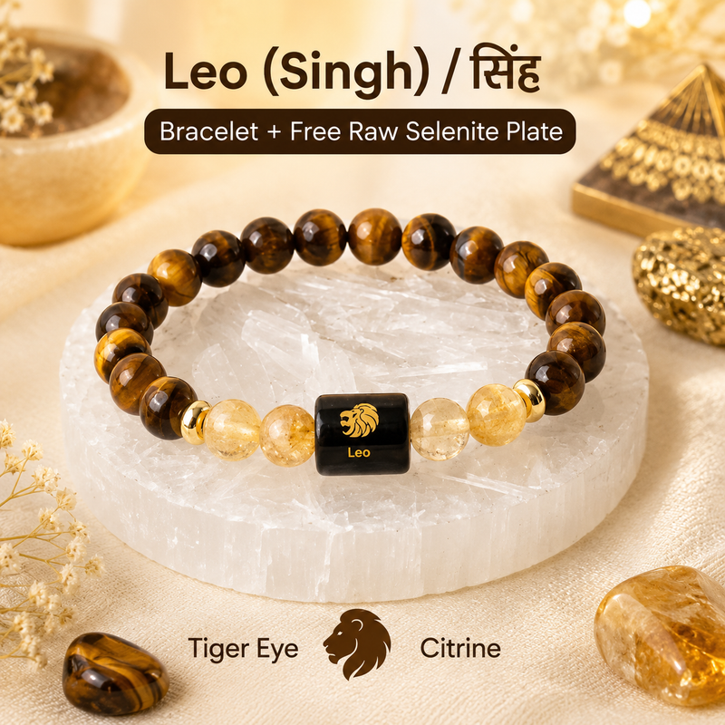 ♈ Zodiac Sign Bracelet – All 12 Signs | ✨ Energized Gemstone Bracelet (Authentic & Lab certified)