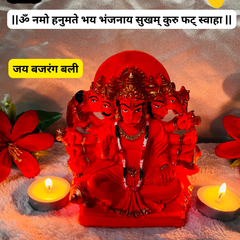 Panchmukhi Hanuman Ji: The Symbol of Courage and Devotion + Free (Meditation Hanuman Jii Pendant With Chain)
