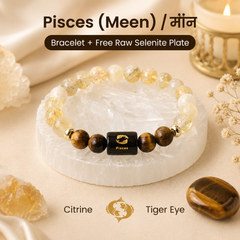 ♈ Zodiac Sign Bracelet – All 12 Signs | ✨ Energized Gemstone Bracelet (Authentic & Lab certified)