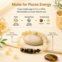 ♈ Zodiac Sign Bracelet – All 12 Signs | ✨ Energized Gemstone Bracelet (Authentic & Lab certified)