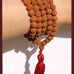 Original 5 Mukhi Rudraksha Jaap Mala 108 Beads (Lab tested) – Unlock Divine Energy! + Free Rudraksha Bracelet & Mysterious Gift!✨