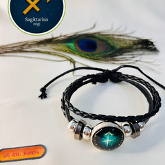 🪐Zodiac Leather Bracelet – Personalised Style & Celestial Energy🌌