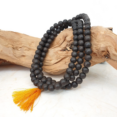 🌿 Authentic Karungali 108+1 Bead Mala (Lab certified) – Energy & Strength ✨ + Free Laxmi Coin 🎁