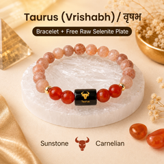 ♈ Zodiac Sign Bracelet – All 12 Signs | ✨ Energized Gemstone Bracelet (Authentic & Lab certified)