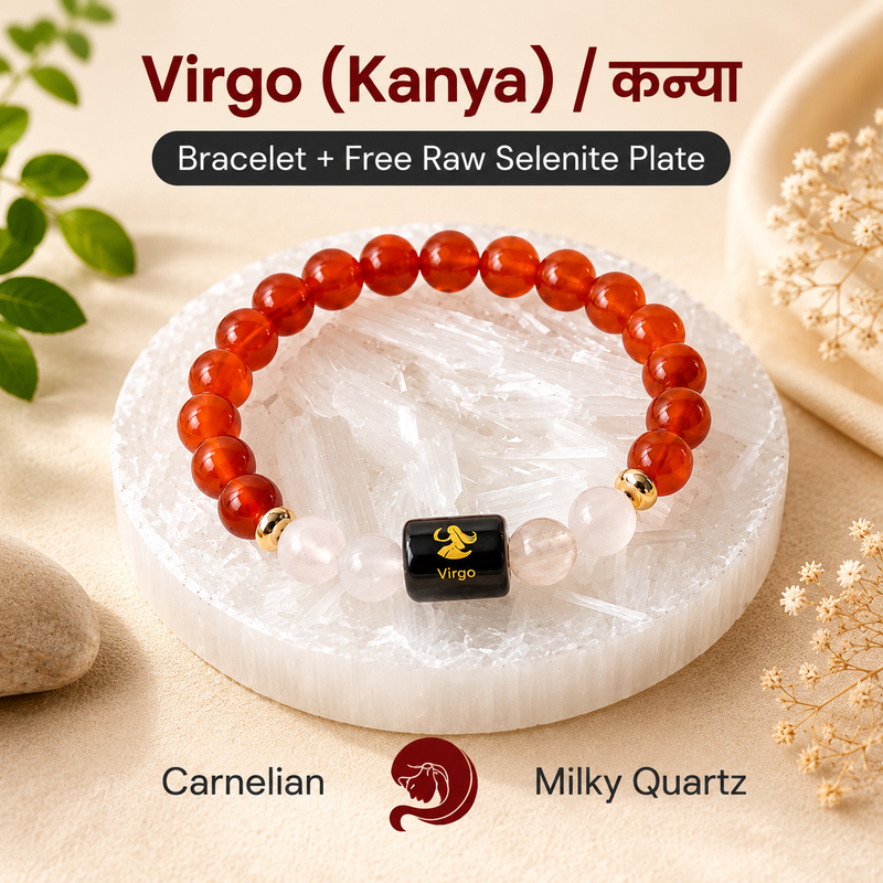 ♈ Zodiac Sign Bracelet – All 12 Signs | ✨ Energized Gemstone Bracelet (Authentic & Lab certified)