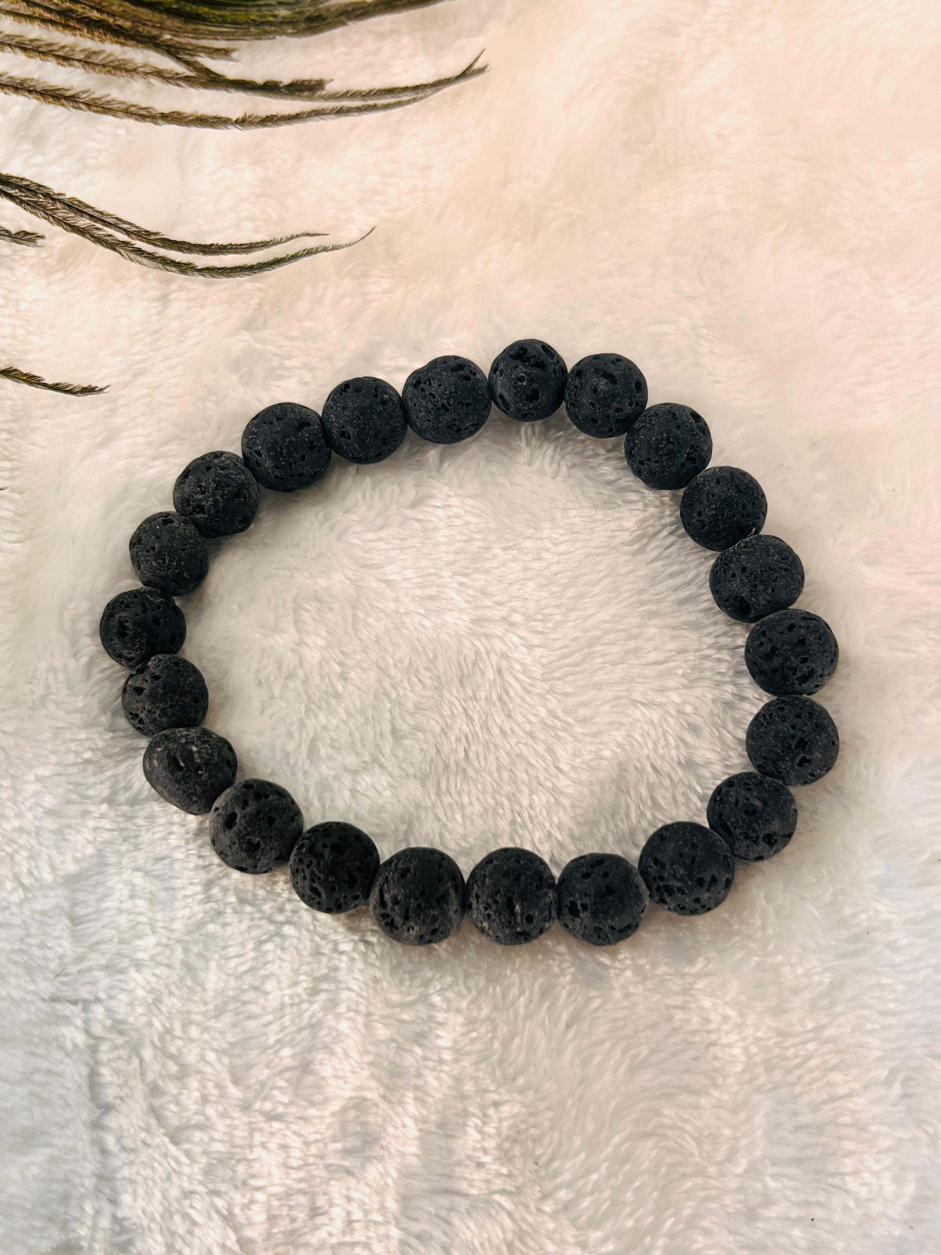 Lava Natural Stone Bracelet – A Fiery Talisman for Strength, Grounding & Transformation