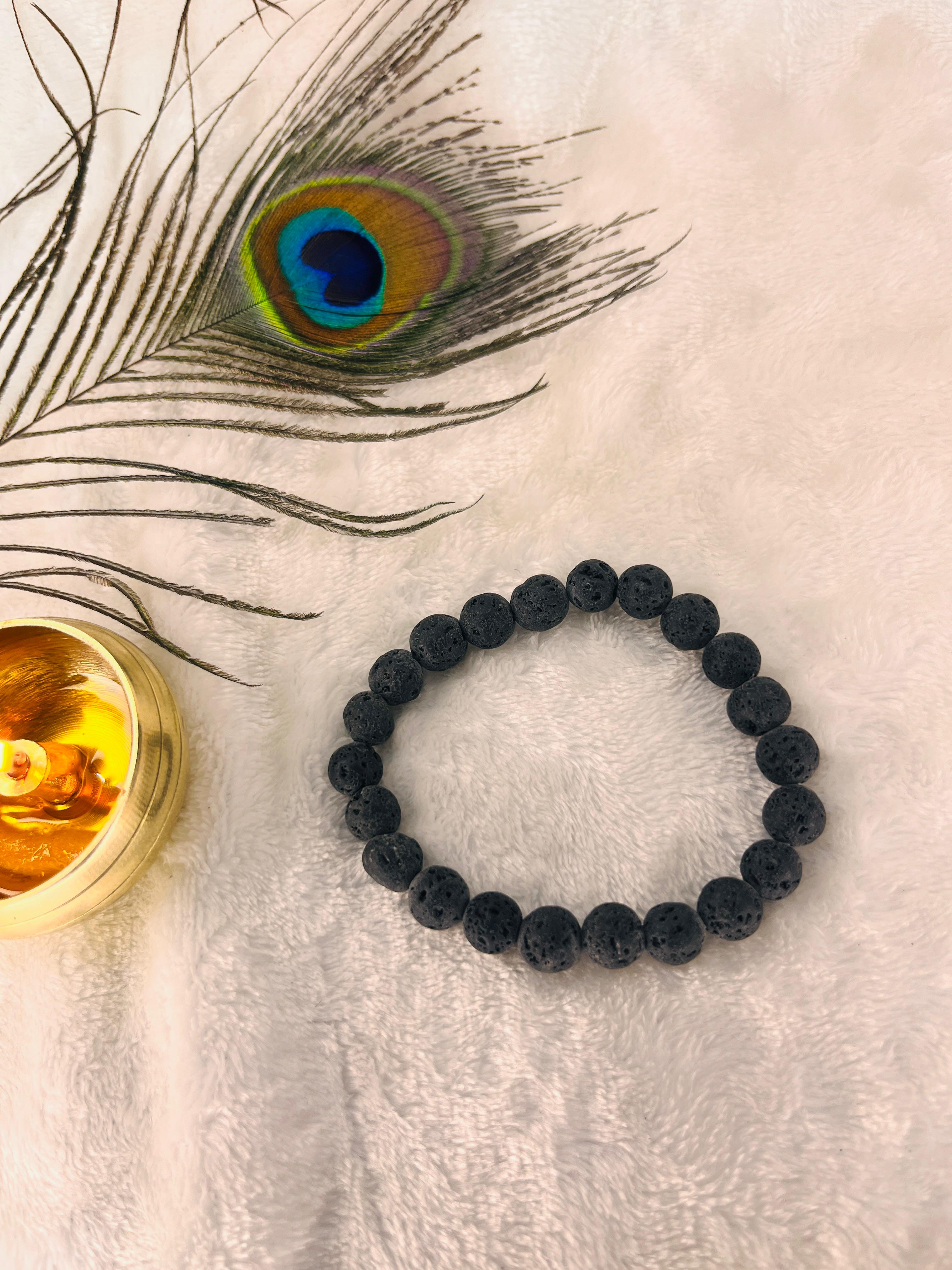 Lava Natural Stone Bracelet – A Fiery Talisman for Strength, Grounding & Transformation