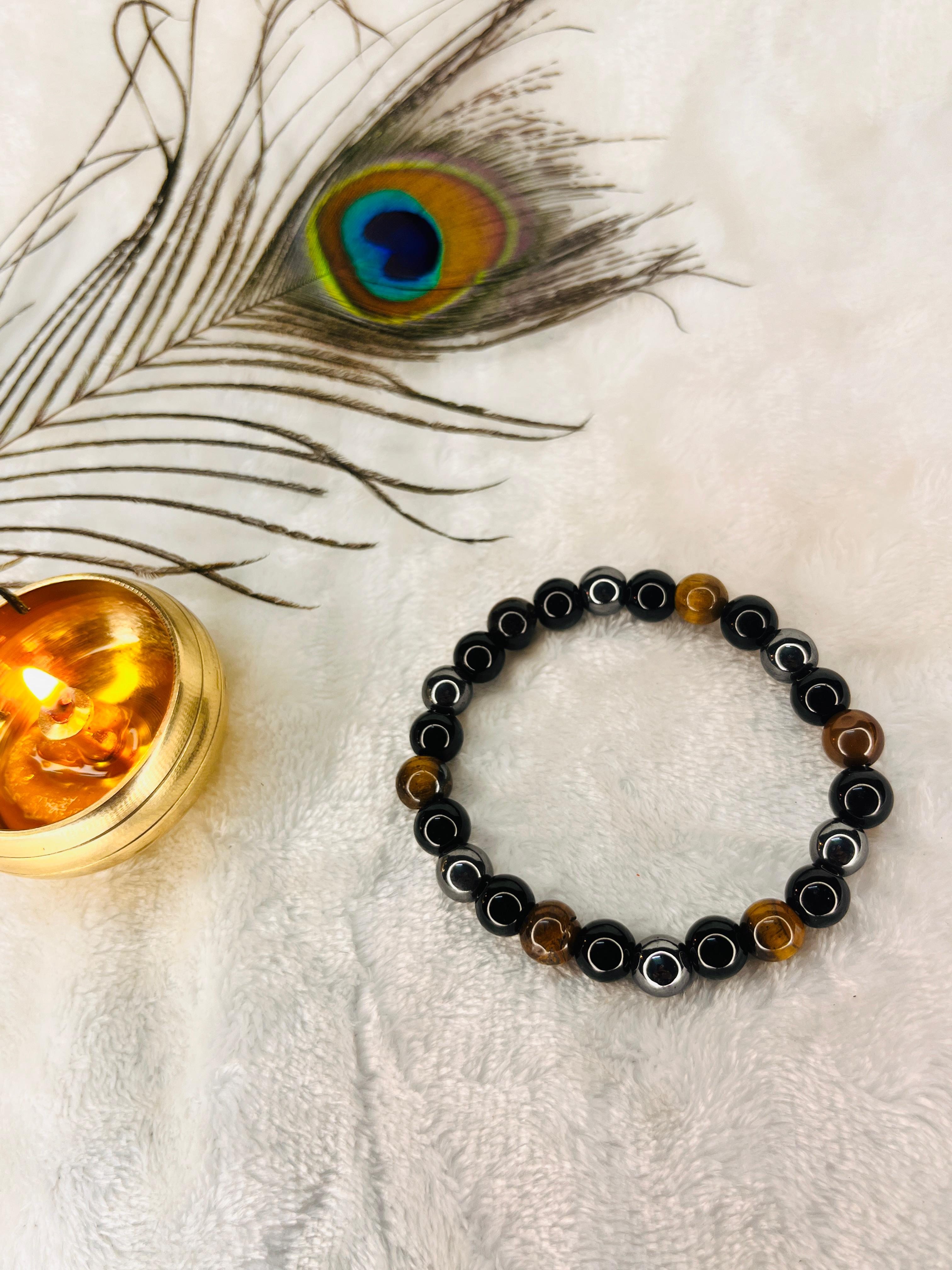 Triple Protection Stone Bracelet – A Powerful Talisman for Mind, Body & Soul Protection ✨🛡️