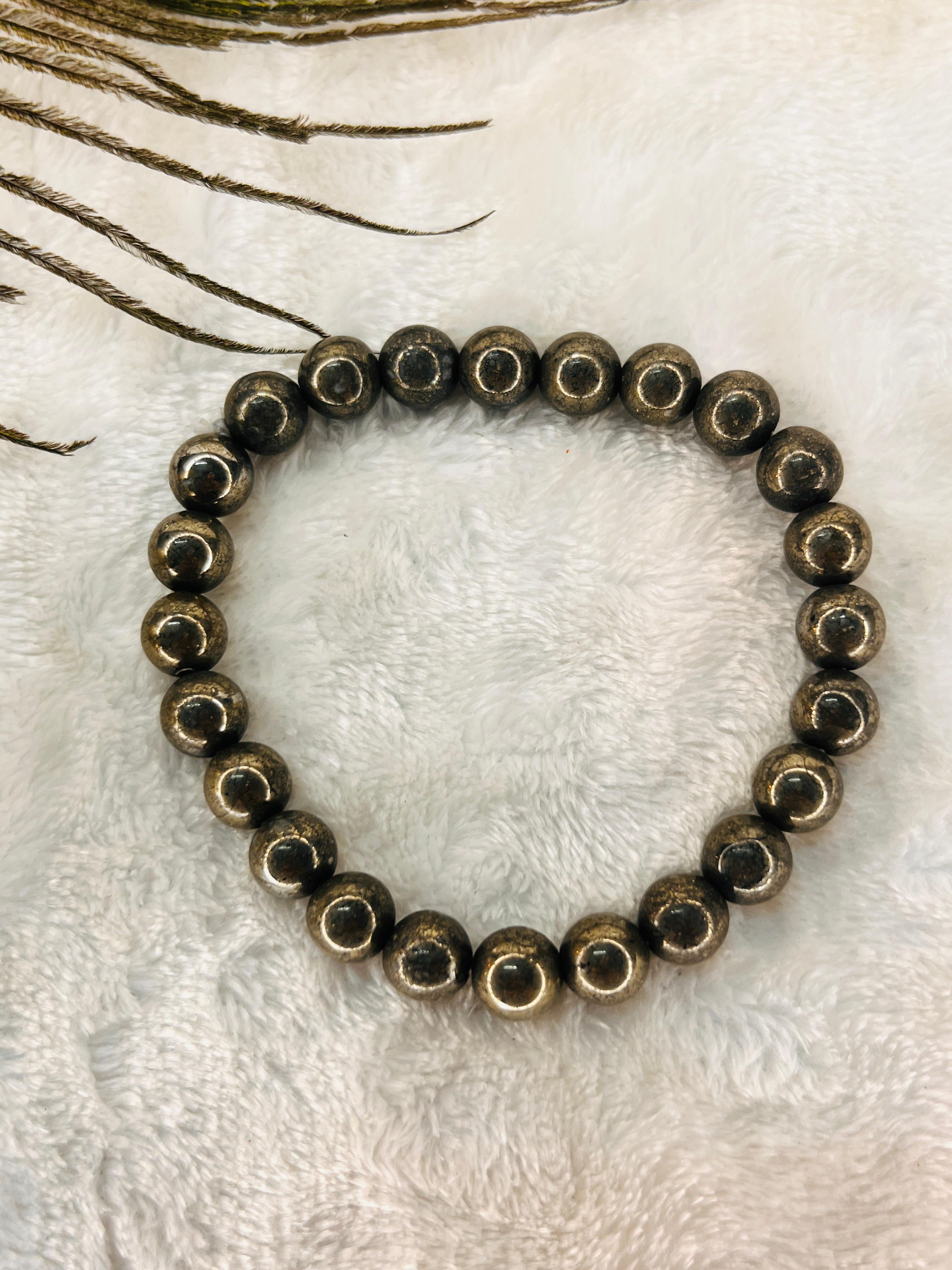 Natural Pyrite Bracelet – A Powerful Stone for Wealth, Success, Confidence & Protection ✨💰