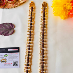 (BUY 1 GET 1 FREE) - Original Natural Rudraksha Bracelet (5 Mukhi) - (Lab Tested) + Free 🎁Mysterious Gift