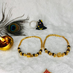 Gold Plated Elegant Rudraksha Bracelet for Women – (Buy 1 Get 1 Free + Mystery Gift!) Divine Style with Spiritual Benefits! ✨